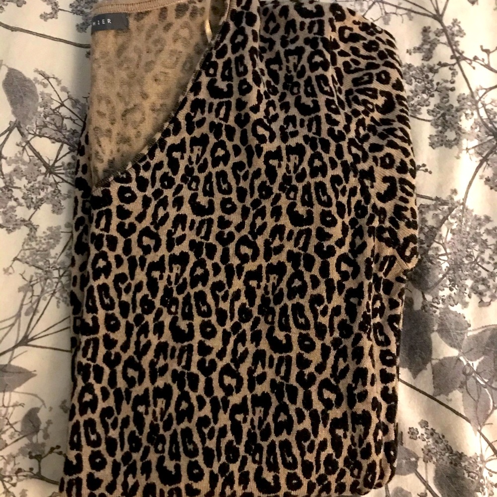 Long sleeves Leopard Print Stretchy shirt